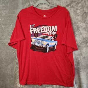 Red Graphic T-Shirt. Size3XL